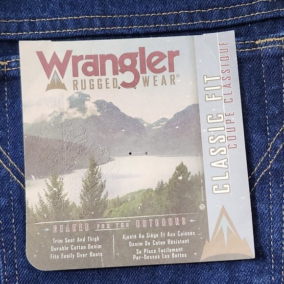 2/$30 Wrangler Rugged Wear Jeans Size 34 Classic Fit Blue Denim - Picture 5 of 6